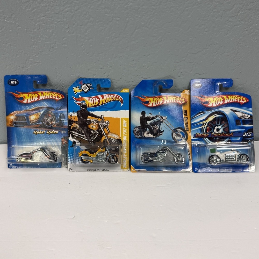 Hot Wheels Bent Cards Still‎ Sealed Lot Of 4 Various Models